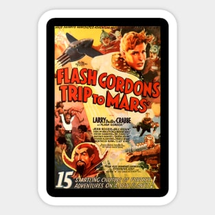 Classic Flash Gordon Serial - Trip to Mars Sticker